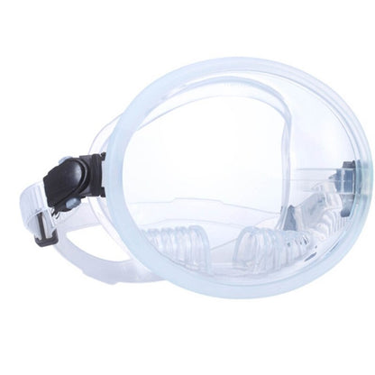 Retro Single Lens Oval Diving Mask Fog Free Tempered Glass Silicone Comfort Fit Snorkelling &amp; Spearfishing