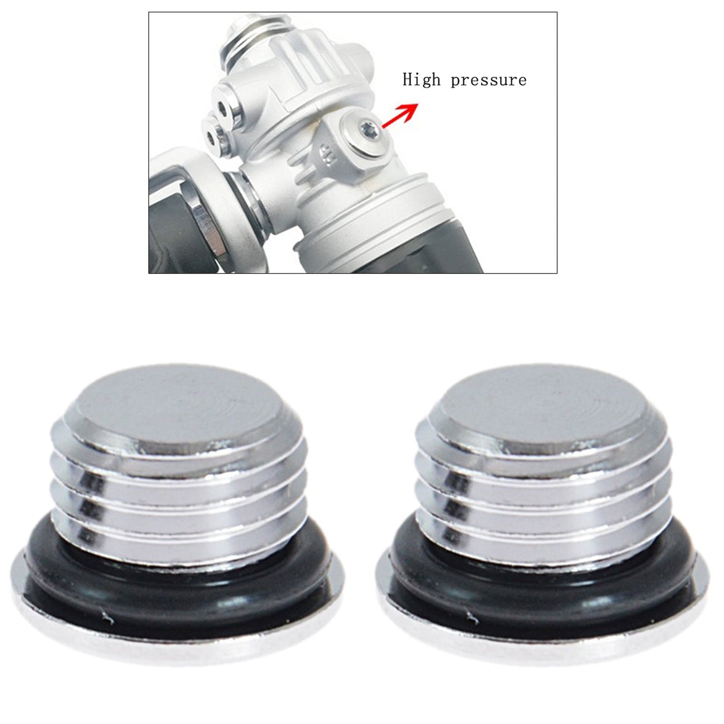 2 pieces scuba regulator port plug, Low Pressure Scuba Regulator screws