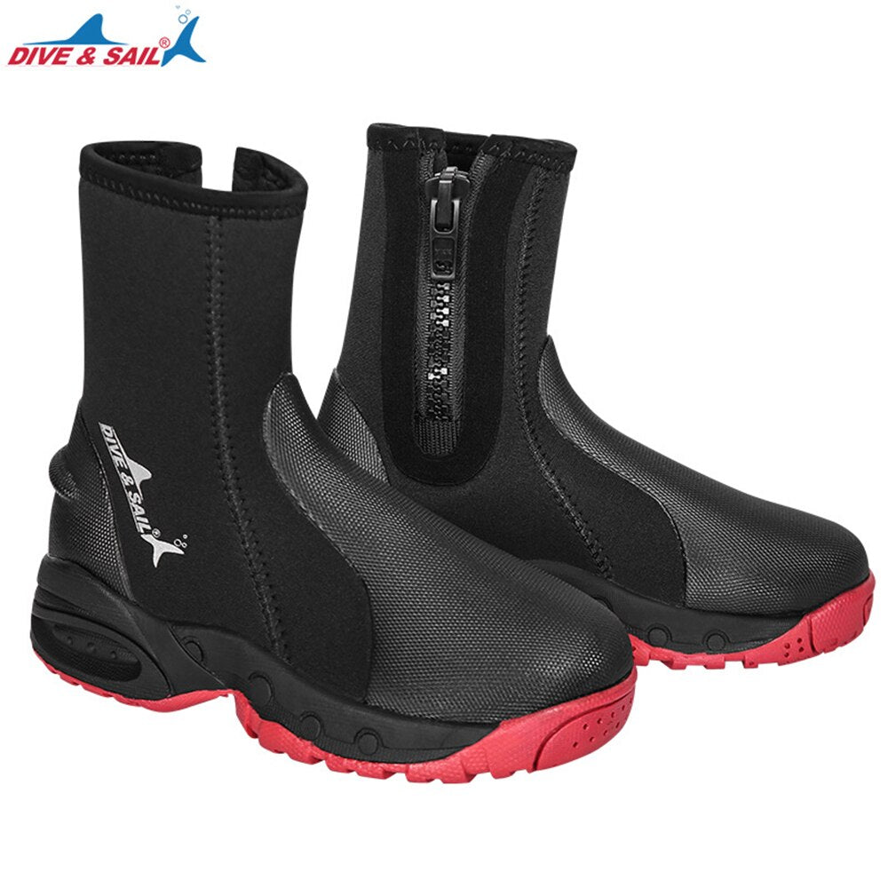 High Top 5mm Neoprene Diving Boots Non-slip Shoes Surf Diving Marine Equipment