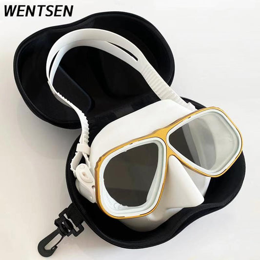 Ultra low volume diving goggles for adult scuba diving free breathing diving