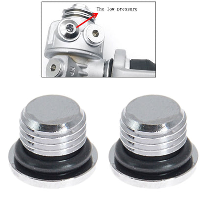 2 pieces scuba regulator port plug, Low Pressure Scuba Regulator screws