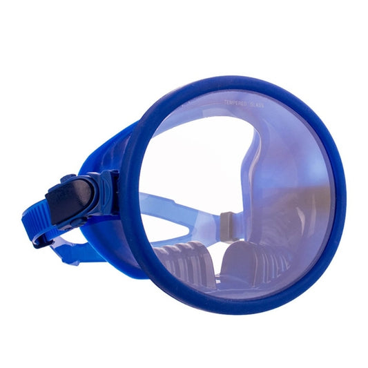 Retro Single Lens Oval Diving Mask Fog Free Tempered Glass Silicone Comfort Fit Snorkelling &amp; Spearfishing