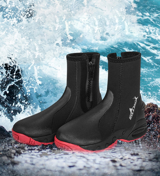 High Top 5mm Neoprene Diving Boots Non-slip Shoes Surf Diving Marine Equipment