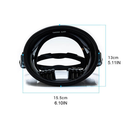 Retro Single Lens Oval Diving Mask Fog Free Tempered Glass Silicone Comfort Fit Snorkelling &amp; Spearfishing