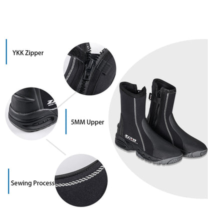 5MM Neoprene Diving Boots Surf Scuba Diving Swimming Shoes Windsurfing Underwater Fishing Kitesurfing Equipment Beach Shoes Snorkeling